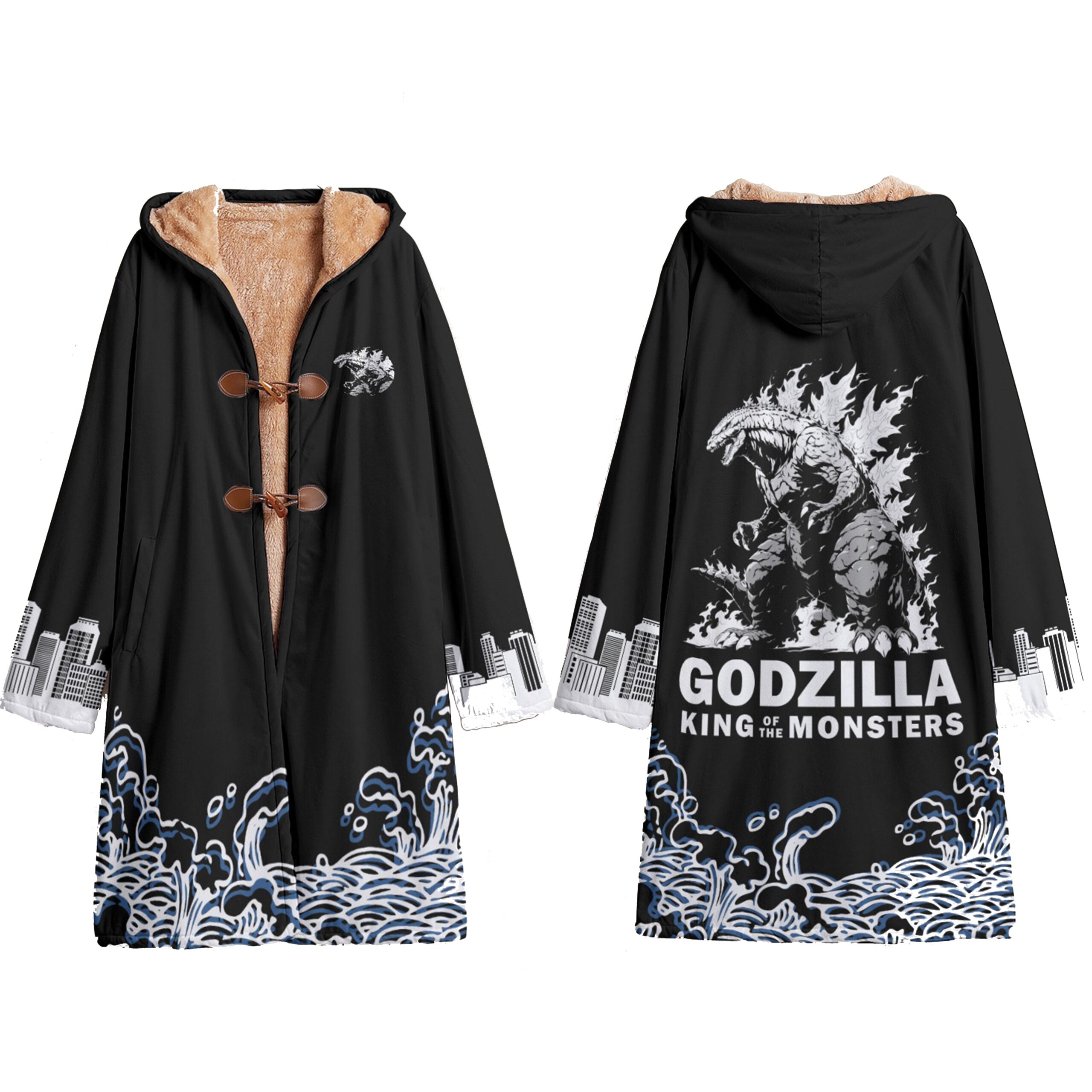 BM001 Trench Coat Godzilla Hooded Cloak