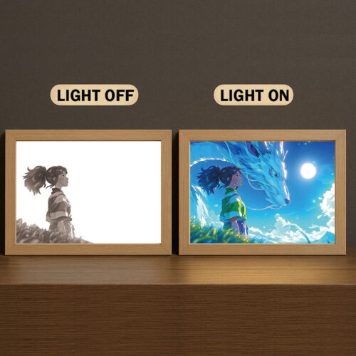 EC001 Light Painting Spirited Away Chihiro and Haku 3 Color Scenic Design