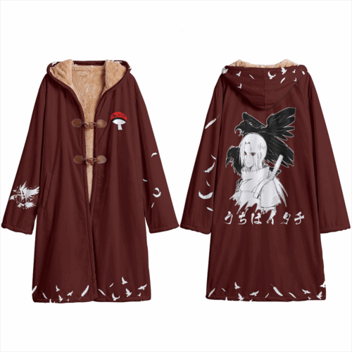 AB011 Trench Coat Naruto Itachi Uchiha Hooded Cloak