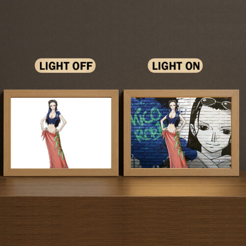 AA009 Light Painting 3 Color Featuring Nic0 Robin Elegant Street Art Illustration