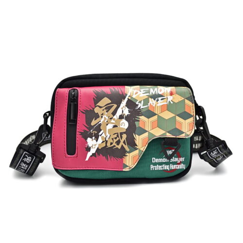 AD Mini Crossbody Bag Featuring D3mon Slayer Themed Graphic Design