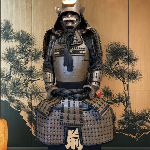Limited Handmade Blue & Black Armor Ã-yoroi Demon Maedate Black Rope