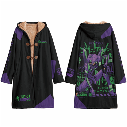 BA001 Trench Coat Evangelion EVA-01 Hooded Cloak