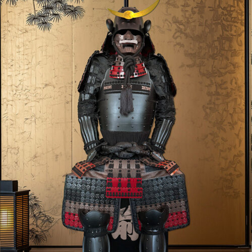 Limited Handmade Blue & Black Armor Ã-yoroi Demon Maedate Black Rope