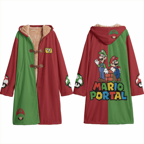 FC001 Trench Coat Super Mario Bros Hooded Cloak