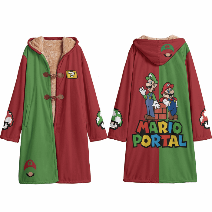 FC001 Anime Mario Cloak Trench Coat / Robe Cosplay Costumes Cultural streetwear