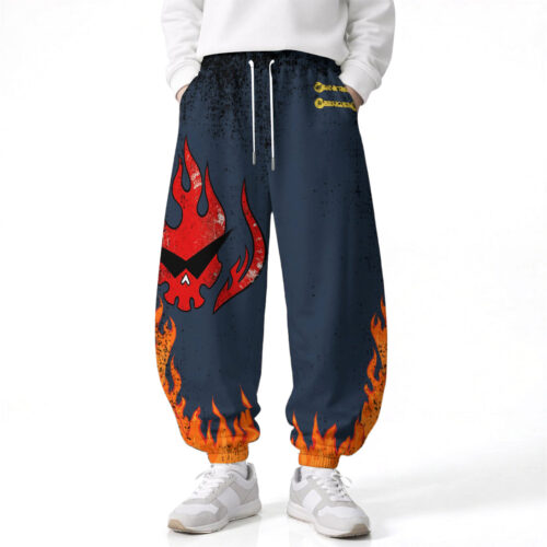 BI001 Pants Tengen Toppa Gurren Lagann Loose Wide Leg Drawstring Elastic Waist