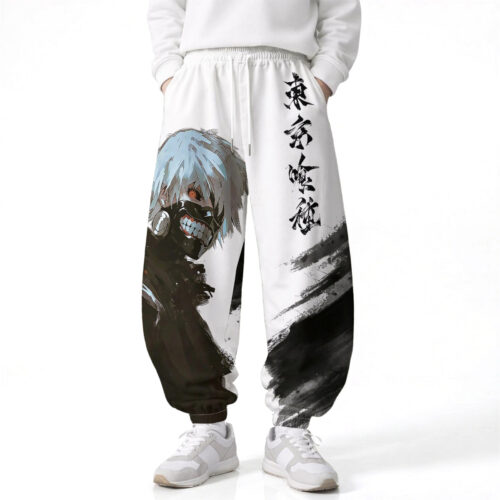 BJ001 Pants Tokyo Ghoul Ken Kaneki Loose Wide Leg Drawstring Elastic Waist