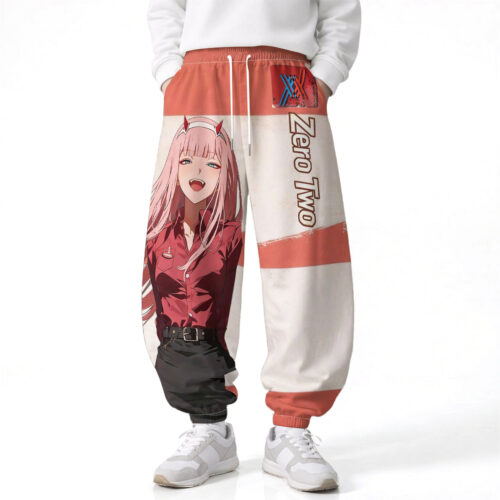 CH001 Pants Darling in the Franxx Zero Two Loose Wide Leg Drawstring Elastic Waist