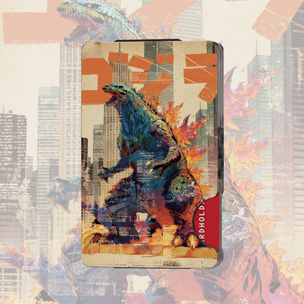 BM001 Metal Wallet Featuring G0dz1lla Style Giant Monster Design