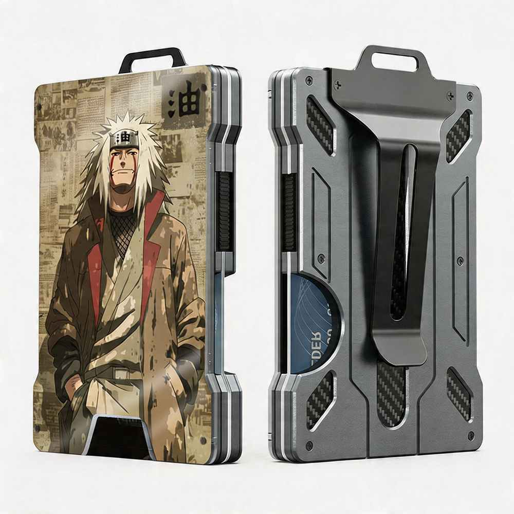 AB Metal Wallet Featuring Narut0 Ninja Character And Akatsuki Symbol Style Design - Image 3