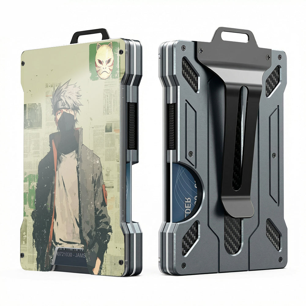 AB Metal Wallet Featuring Narut0 Ninja Character And Akatsuki Symbol Style Design - Image 9
