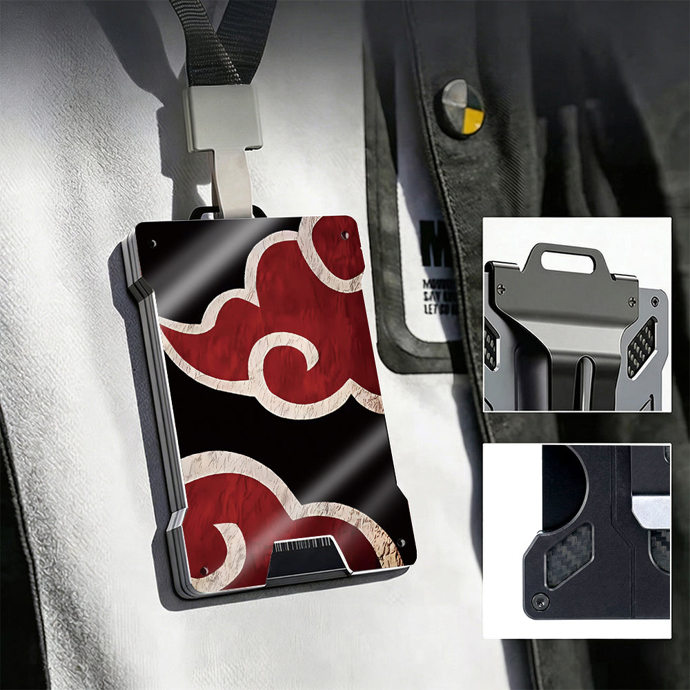 AB Metal Wallet Featuring Narut0 Ninja Character And Akatsuki Symbol Style Design - Image 16