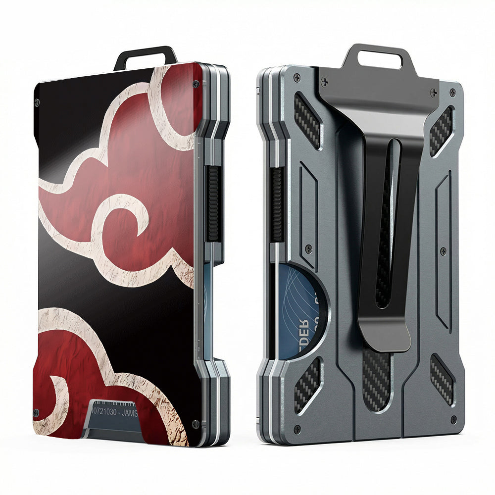 AB Metal Wallet Featuring Narut0 Ninja Character And Akatsuki Symbol Style Design - Image 15