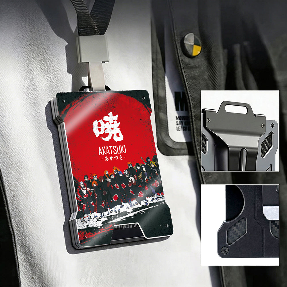 AB Metal Wallet Featuring Narut0 Ninja Character And Akatsuki Symbol Style Design - Image 18