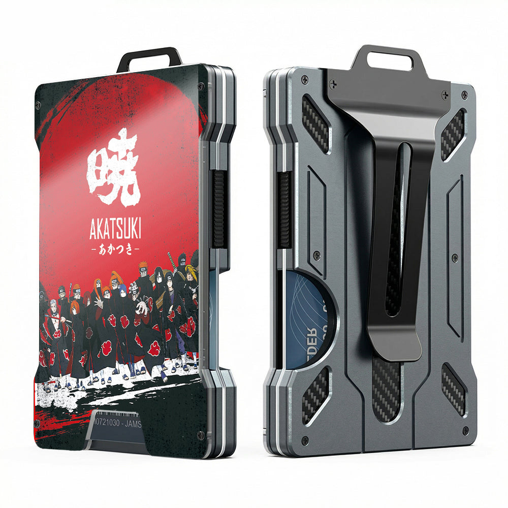 AB Metal Wallet Featuring Narut0 Ninja Character And Akatsuki Symbol Style Design - Image 17