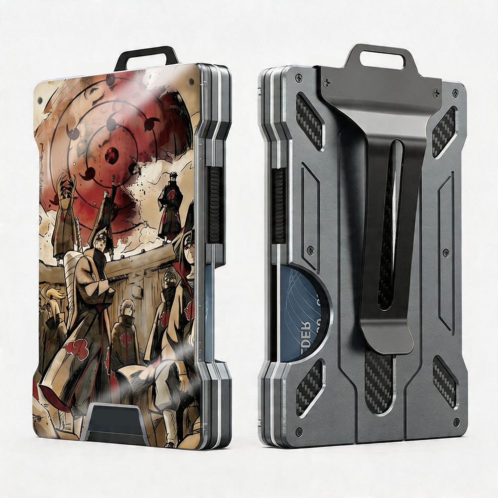 AB Metal Wallet Featuring Narut0 Ninja Character And Akatsuki Symbol Style Design - Image 19