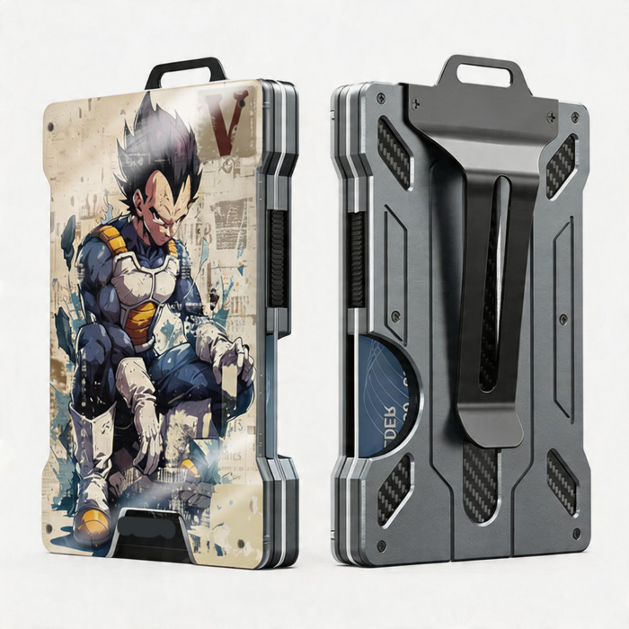 AC Metal Wallet Featuring Dr4gon Ball Saiyan Warrior Power Style Design