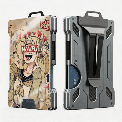 AF001 Metal Wallet Featuring My Her0 Academia Himiko Toga Waifu Material Design