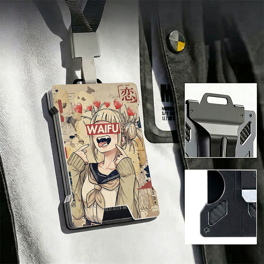 AF001 Metal Wallet Featuring My Her0 Academia Himiko Toga Waifu Material Design - Image 2