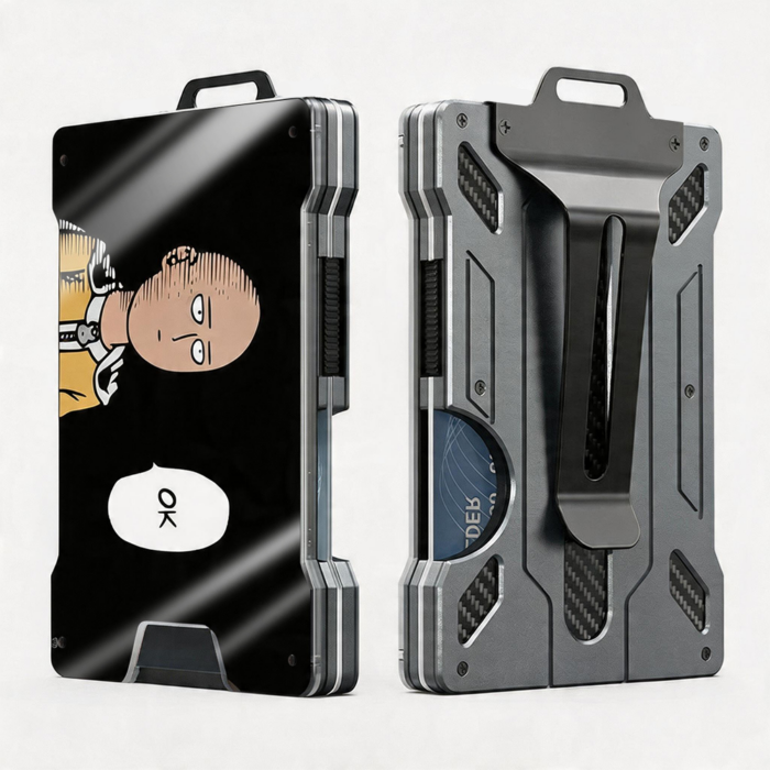 AH001 Metal Wallet Featuring One Punch M4n Saitama OK Meme Art
