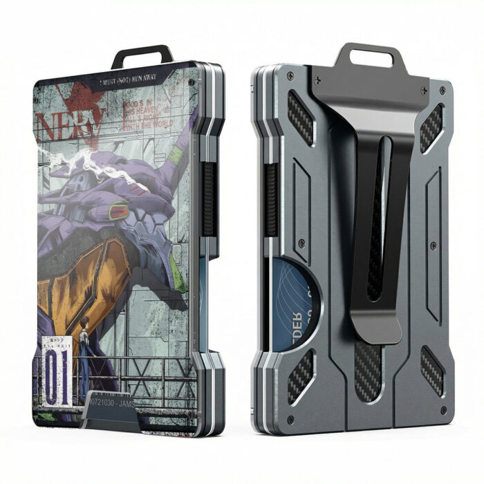 BA Metal Wallet Aluminum Featuring Ev4ngelion Unit 01 And R3i Ayanami Style Design