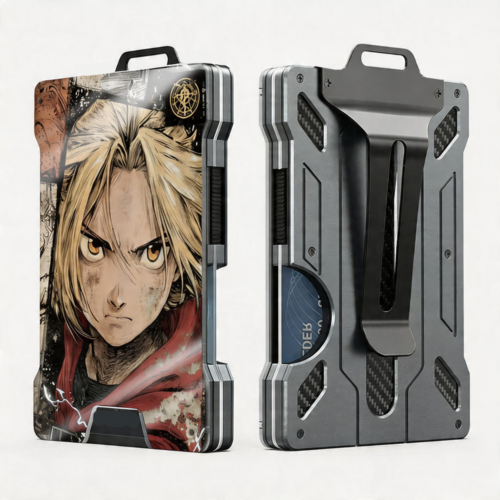 BB001 Metal Wallet Featuring Fullmet4l Alchemist Edward Elric Heroic Fighter Design