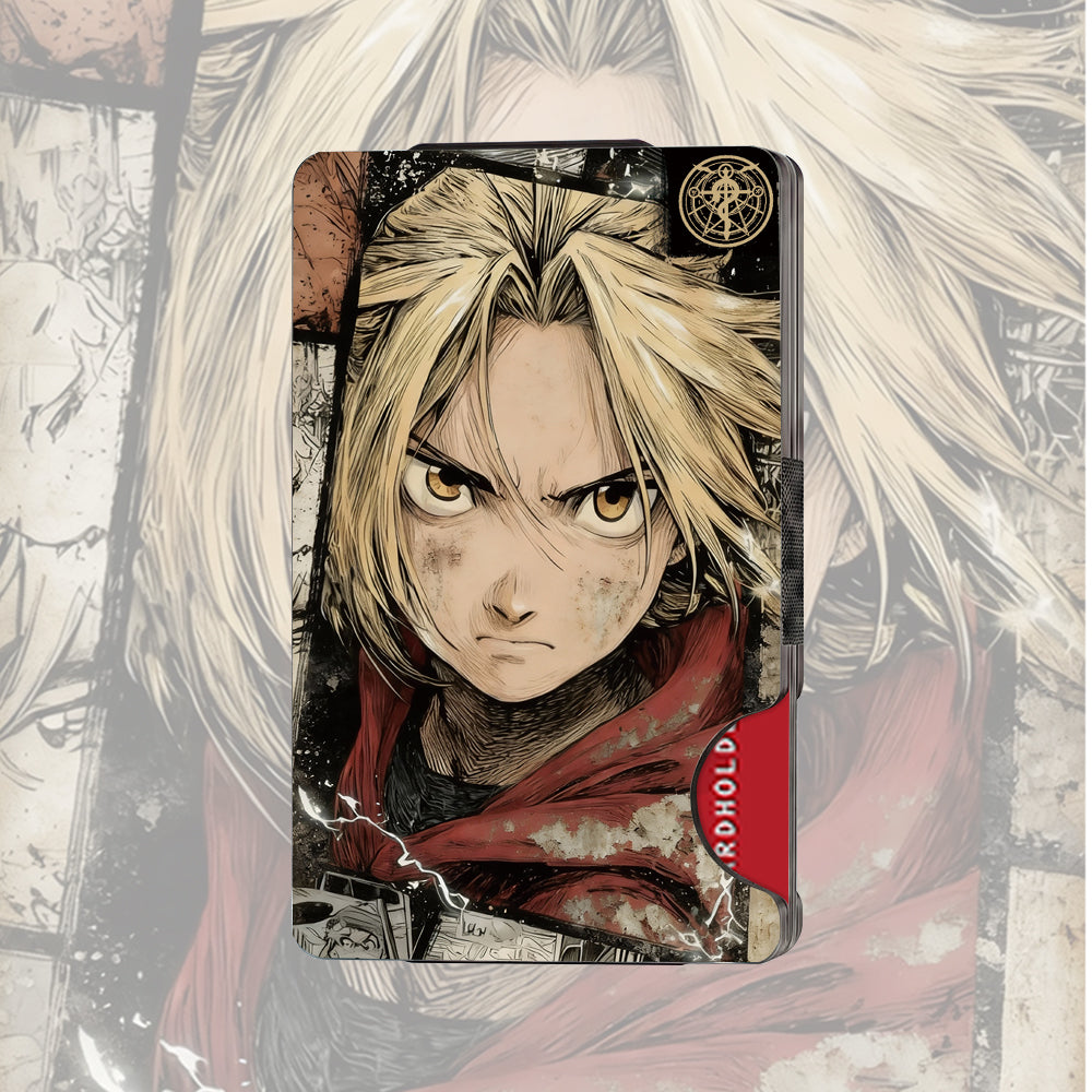 BB001 Metal Wallet Featuring FullmetalAlch3mist Edw4rd Elric Style Design