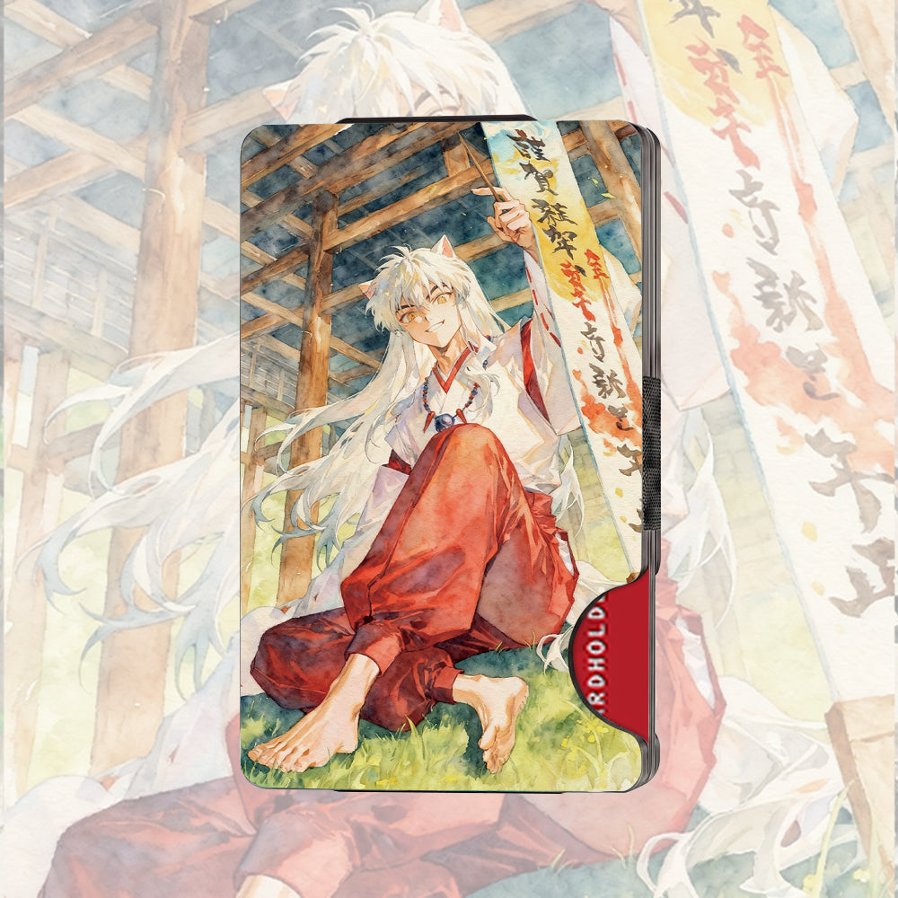 BE001 Metal Wallet Featuring Inuyash0 Anime Character Illustration