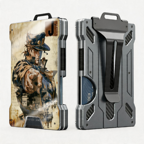 BG Metal Wallet JoJo's Bizarre Adventure Jotaro Kujo Design
