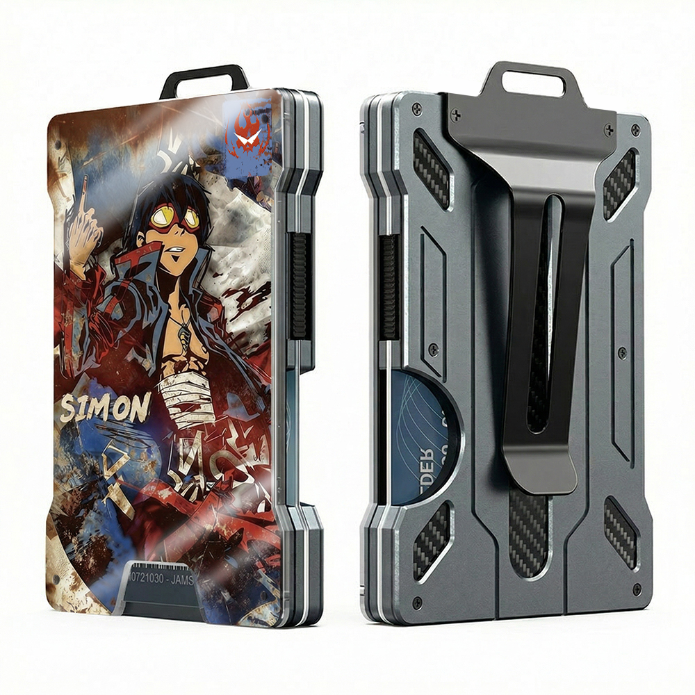 BI001 Metal Wallet Featuring Gurren L4gann Simon Drill Passion Style Design