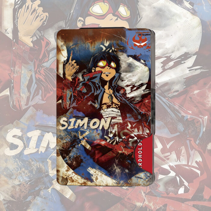 BI001 Metal Wallet Aluminum Featuring Gurr3n Lag4nn S1mon Action Style Illustration Design