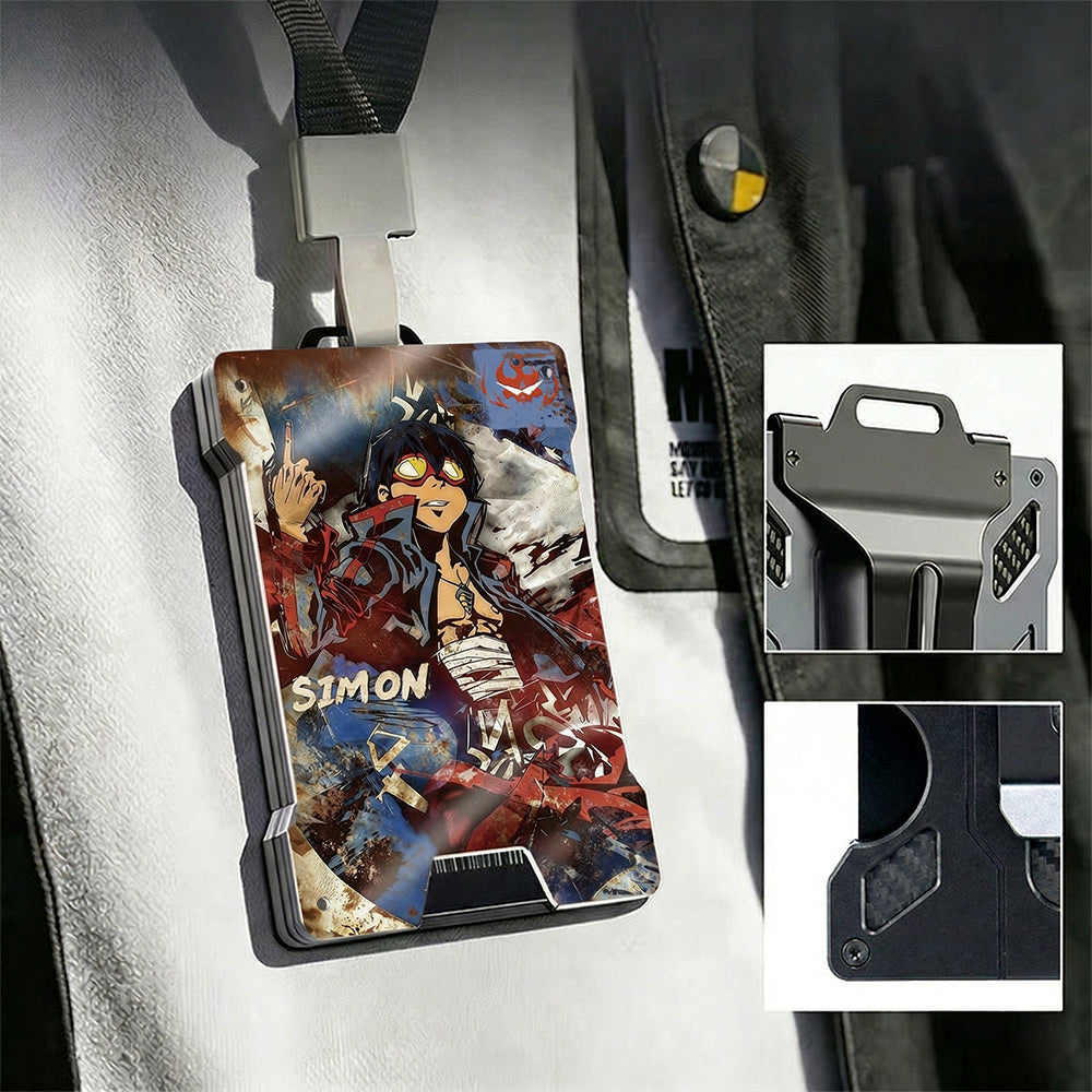 BI001 Metal Wallet Featuring Gurren L4gann Simon Drill Passion Style Design - Image 2