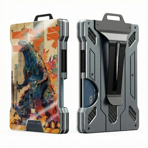 BM001 Metal Wallet Godzilla Vintage Design