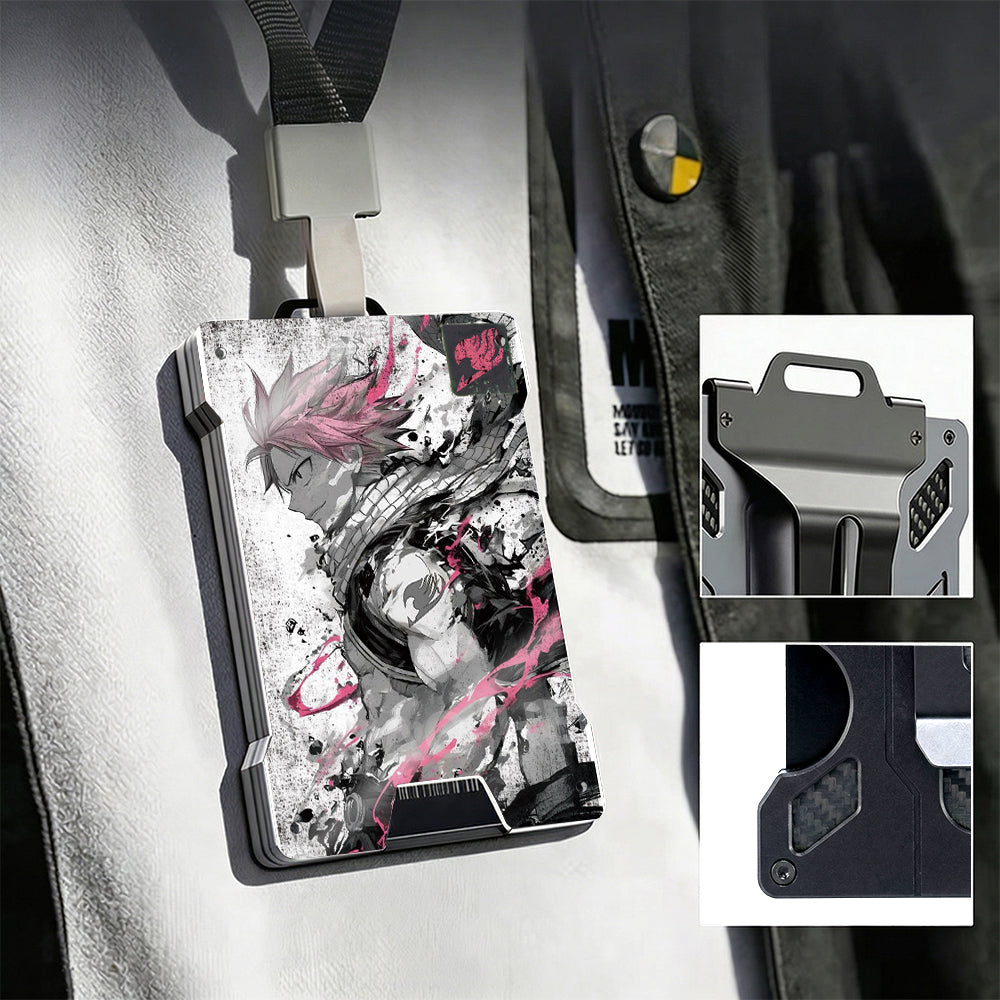 BN001 Metal wallet, splashed ink torn anime style - Image 2
