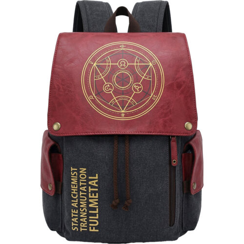 BB001 Backpack Featuring Ful1metal Alchemist State Alchemist Gold Transmutation Circle