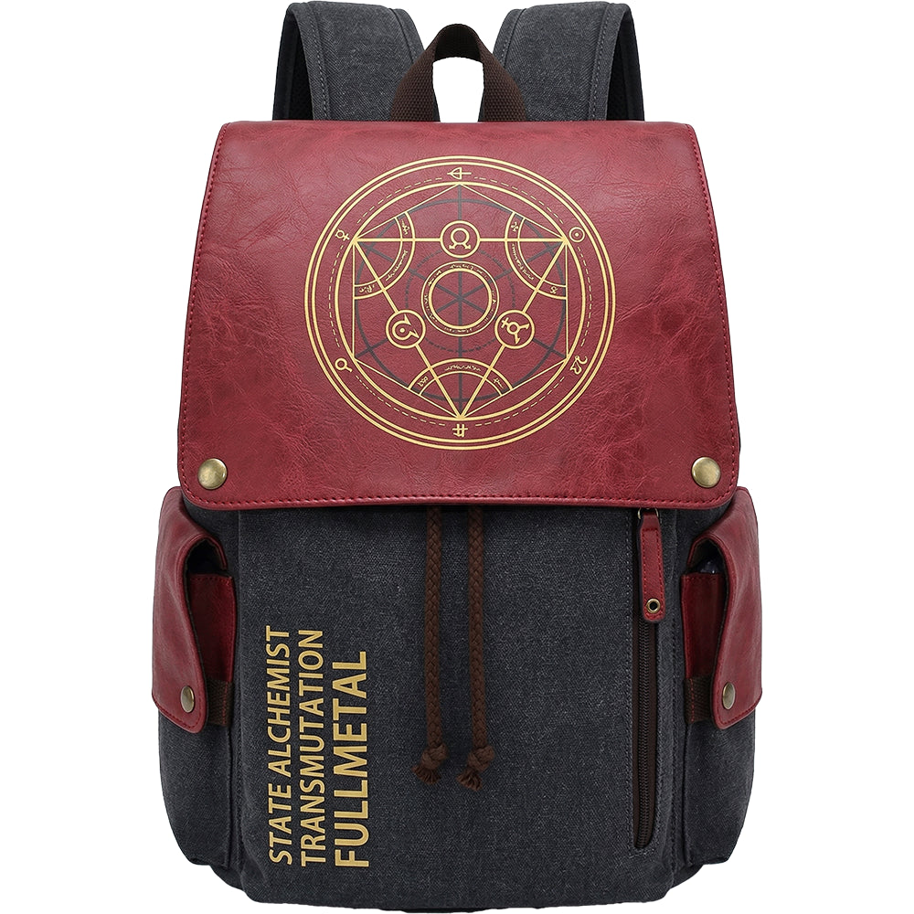 BB001 Backpack Featuring Ful1metal Alchemist State Alchemist Gold Transmutation Circle