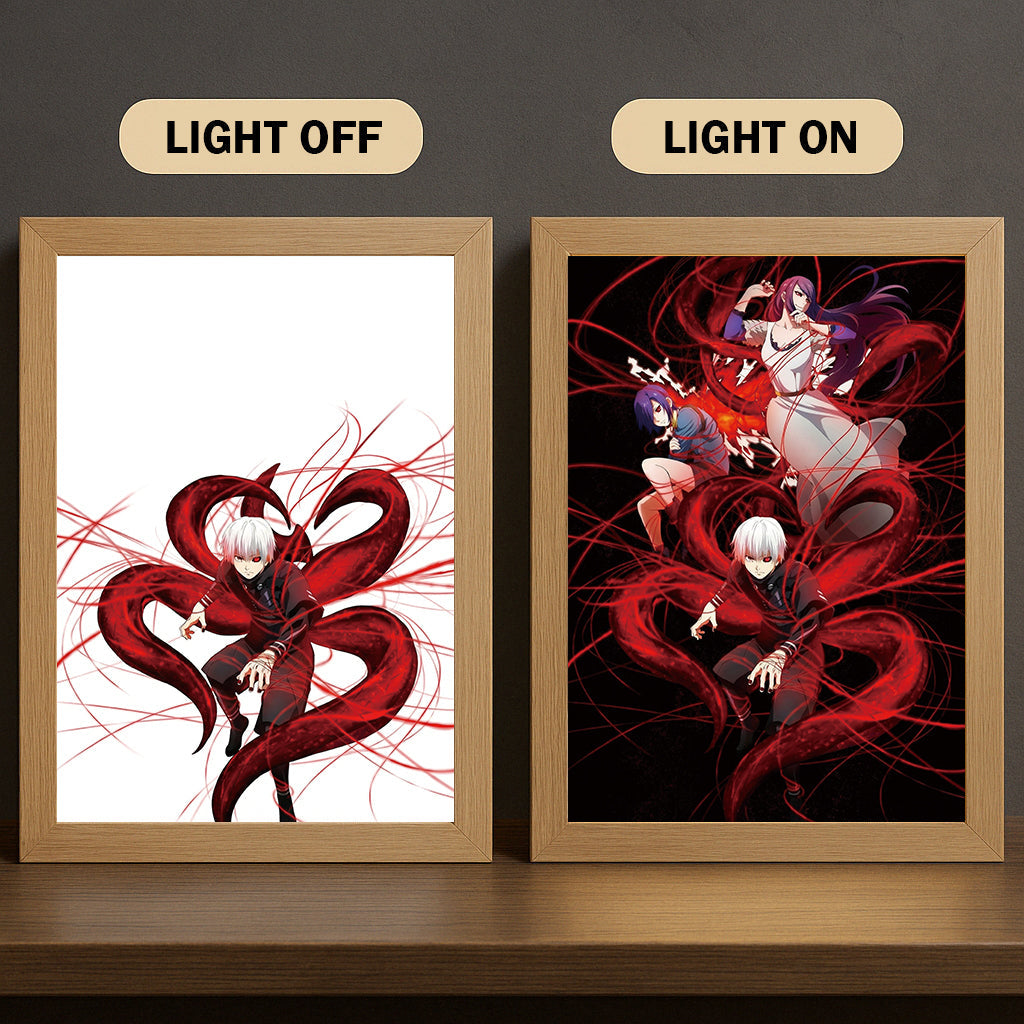 BJ001 Light Painting 3 Color Featuring Toky0 Ghoul Female Character Red Tendril Form