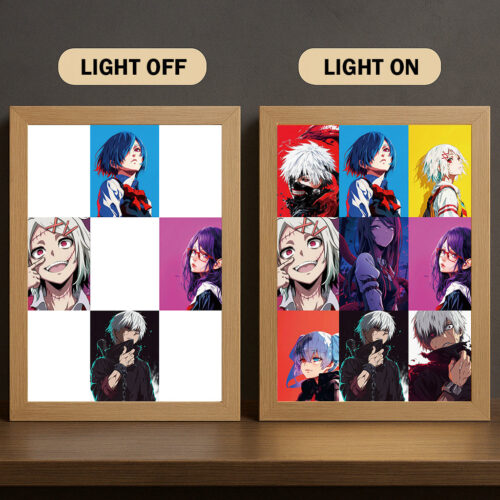 BJ002 Light Painting Tokyo Ghoul Ken Kaneki and Characters 3 Color Group Collage
