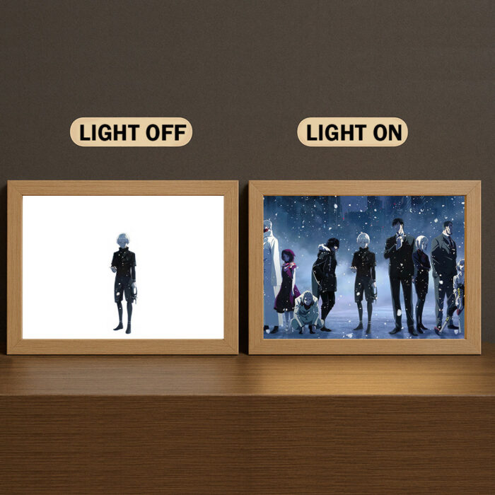 BJ004 Light Painting 3 Color Featuring Toky0 Ghoul Character Group Winter Night Scene