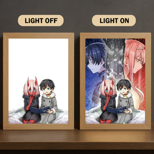 CH001 Light Painting Darling in the Franxx Zero Two and Hiro 3 Color Character Design