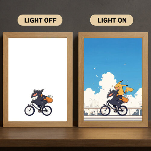 DA001 Light Painting Pokemon Pikachu and Gengar 3 Color Scenic Design