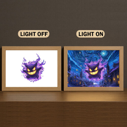 DA005 Light Painting Pokemon Gengar 3 Color Scenic Design