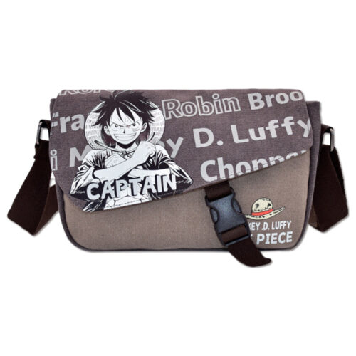 AA001 Messenger Bag Featuring Luffi Straw Hat Pirate Crew Graphic One P1ece Style