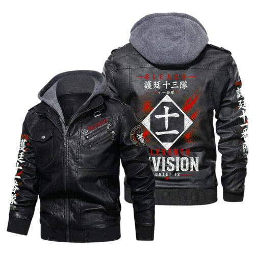 AG001 Leather Jacket Bleach 11th Division Design