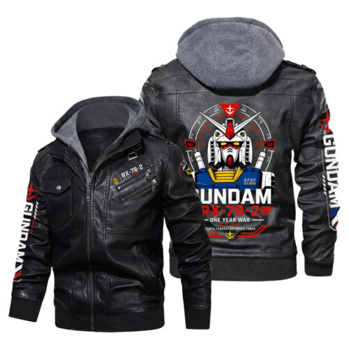 BH001 Leather Jacket Mobile Suit Gundam RX-78-2 Design