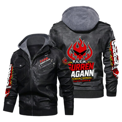 BI001 Leather Jacket Tengen Toppa Gurren Lagann Design