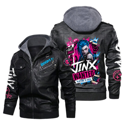 CG001 Leather Jacket League of Legends Jinx Design