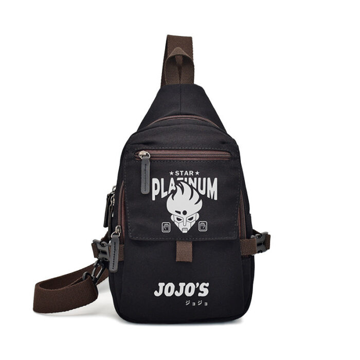 BG004 Crossbody Chest Bag Featuring St4r Platinum Stand Emblem Design