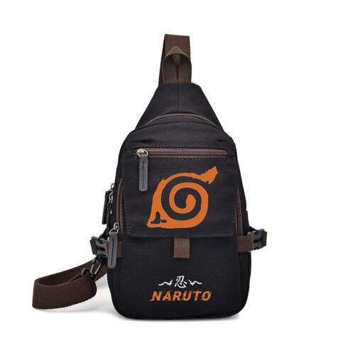AB Crossbody Chest Bag Naruto Konoha Leaf Design